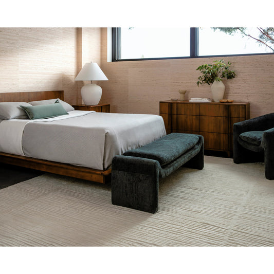Grande Wood Bed - 526069 by Surya in top: brown, base: brown and stainedstained. Made from poplar in a modern style.
