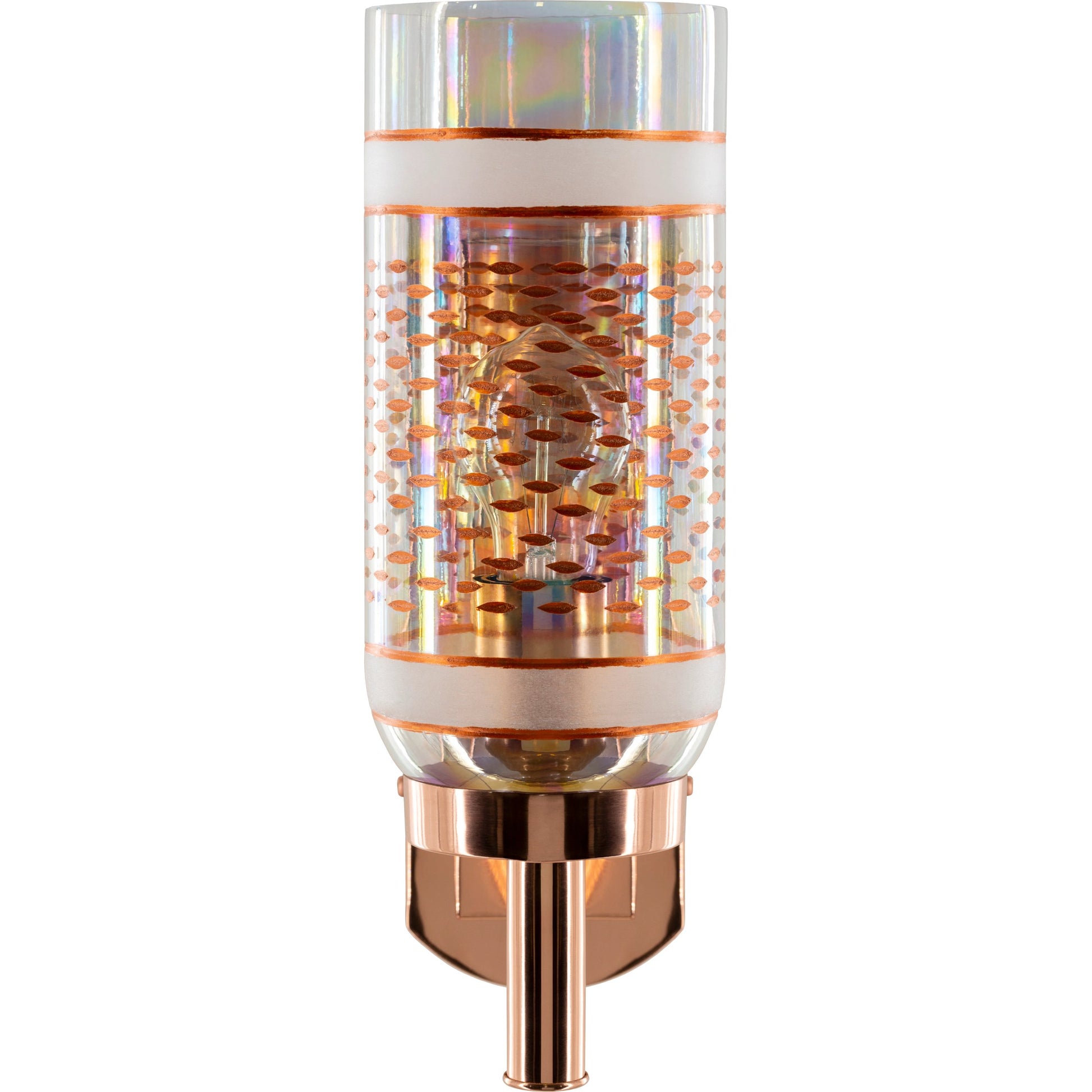 Greger - 14103 by Surya in metallic copper and hand finished. Made from fixture: metal, glass in a traditional style.