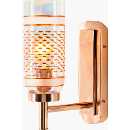 Greger - 14103 by Surya in metallic copper and hand finished. Made from fixture: metal, glass in a traditional style.