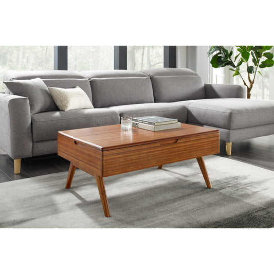 Rhody Lift Top Coffee Table by Greenington in amber. Made from 100% bamboo in a modern style.