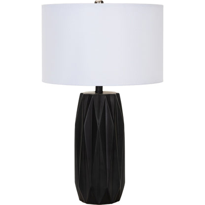Grimsey - 30294 by Surya in white, black, translucent, metallic nickel and glazedbrushed. Made from linen, polyester, ceramic, metal in a transitional style.