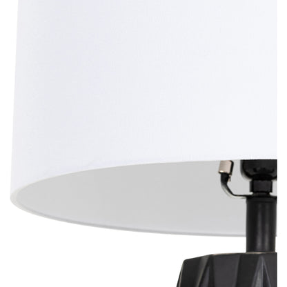 Grimsey - 30294 by Surya in white, black, translucent, metallic nickel and glazedbrushed. Made from linen, polyester, ceramic, metal in a transitional style.