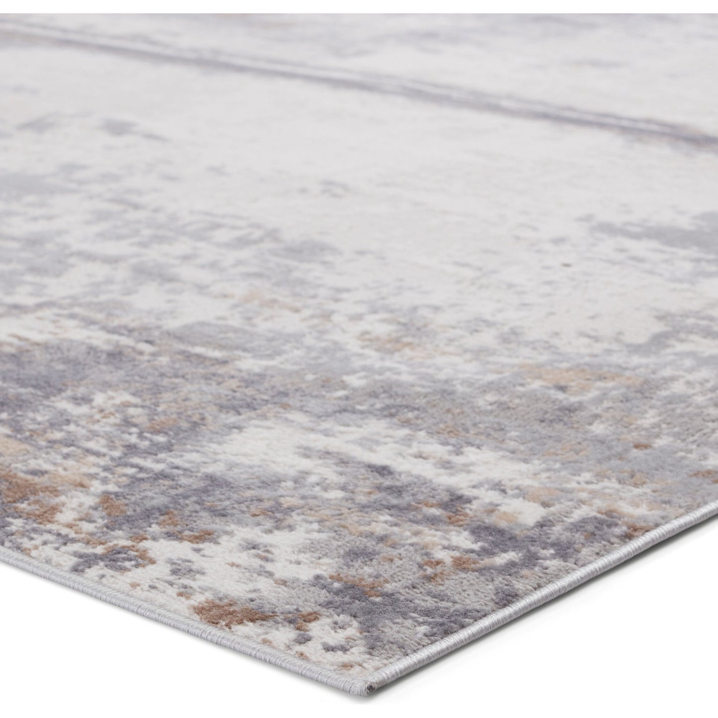 001 SI-1782394,SI-1782395,SI-1782396,SI-1782397 | Closeup | Grotto GRO03 Rug by Jaipur Living in gray, ivory. Made from 60% polypropylene, 40% polyester in a unique style.