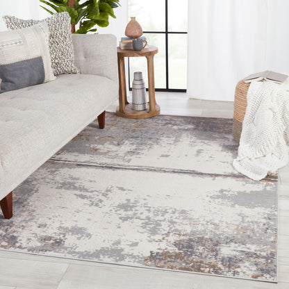 Grotto GRO03 Rug by Jaipur Living in gray, ivory. Made from 60% polypropylene, 40% polyester in a unique style.