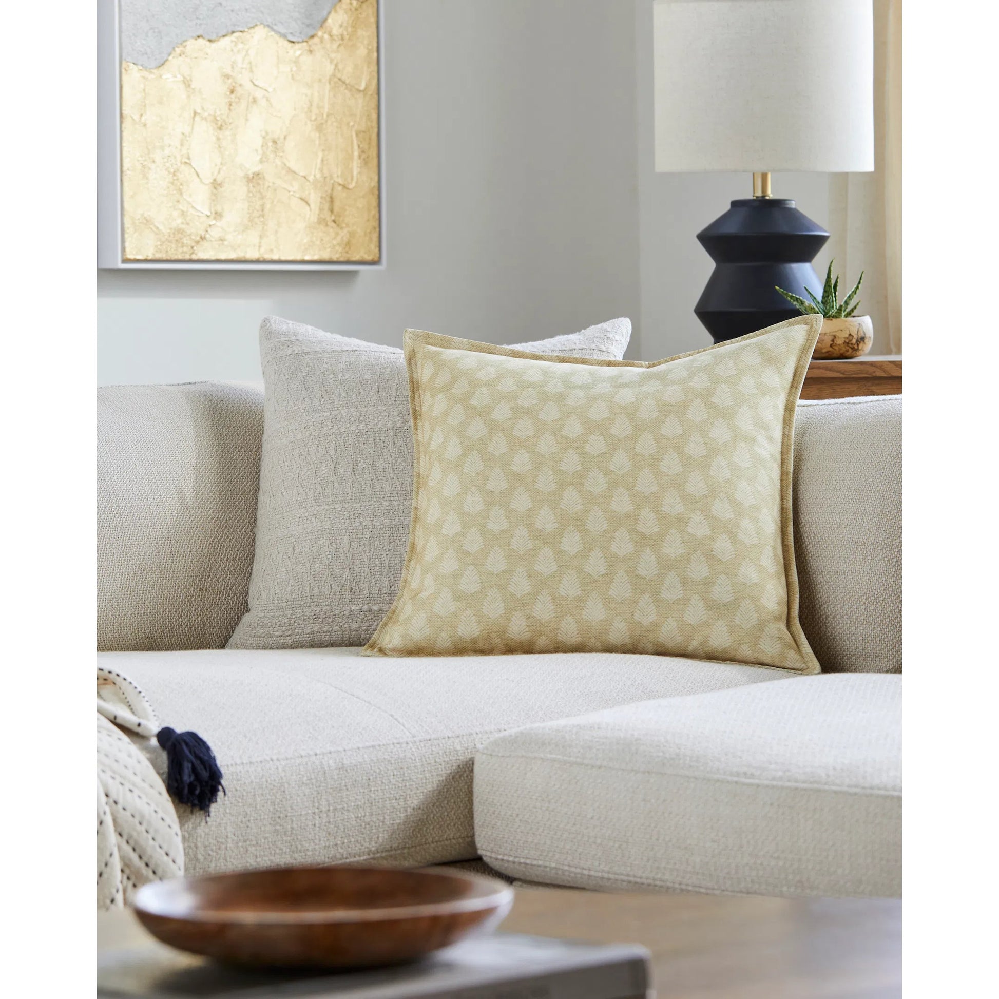 Gardner Indoor/Outdoor Pillow by Livabliss. Made from front: 100% polyester, back: 100% polyester in a modern style.