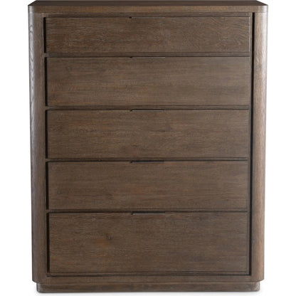 Outline Tall Drawer Chest by Bernhardt in cassel. Made from wood in a transitional style.