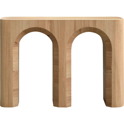 Grayson Console Table by Surya in brown. Made from oak veneer in a transitional style.