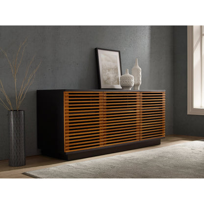 Rowan Media Center by Greenington in amber. Made from 100% bamboo in a modern style.