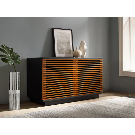 Rowan Media Center by Greenington in amber. Made from 100% bamboo in a modern style.