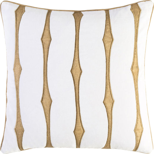 Graphic Stripe Pillow - 33433 by Surya. Made from front: 100% cotton velvet, back: 100% cotton velvet in a modern style.