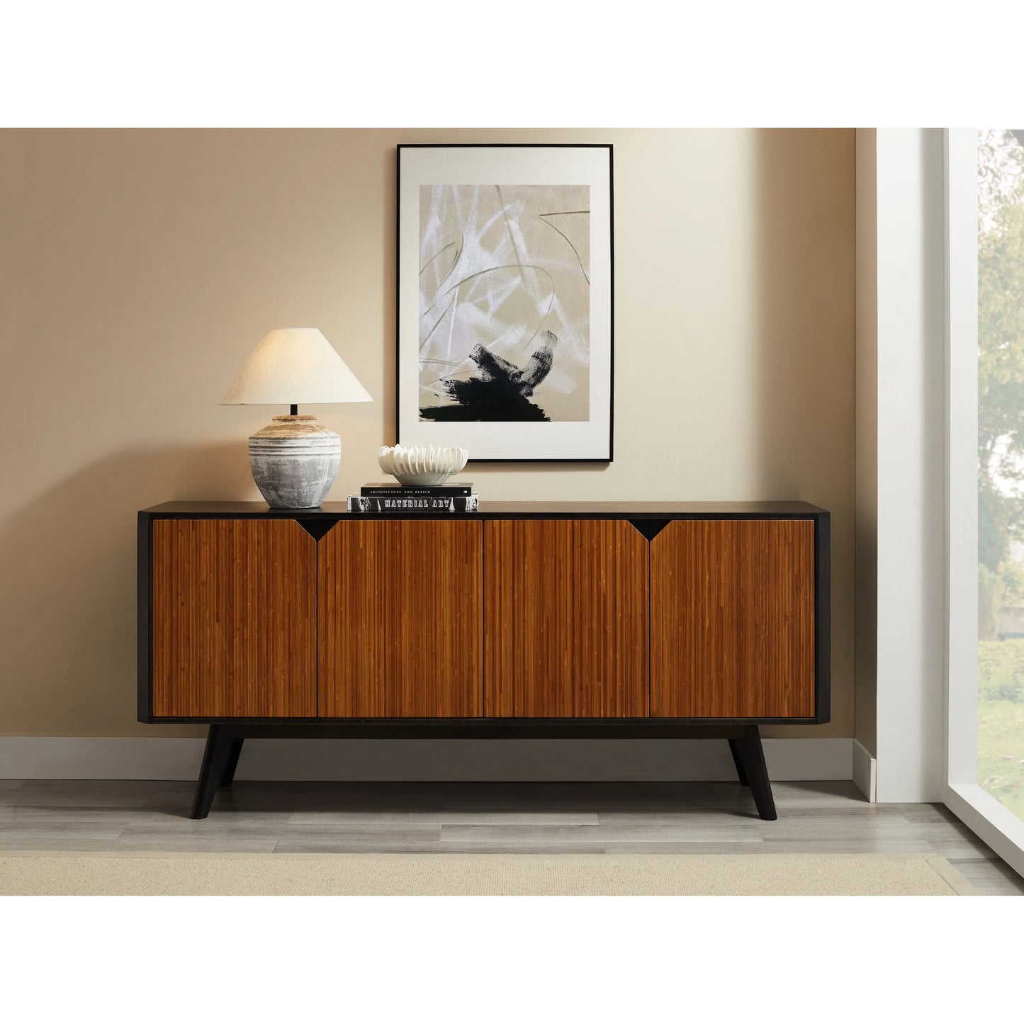 008 SI-2328986 | Lifestyle | Sonoma Sideboard by Greenington in amber. Made from 100% solid moso bamboo in a modern style.
