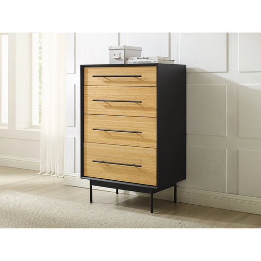 Santa Cruz 4 Drawer High Chest by Greenington in wheat. Made from solid moso bamboo in a modern style.