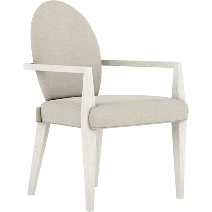 Ashlar Upholstered Arm Chair (Set of 2) by A.R.T. Furniture in beige and bisque. Made from parawood solids, birch veneers, foam, fabric in a transitional style.