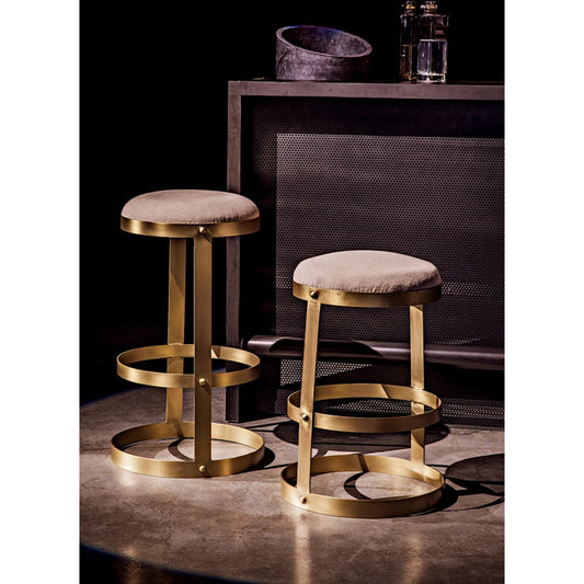 Dior Counter Stool by Noir. Made from metal in a transitional style.