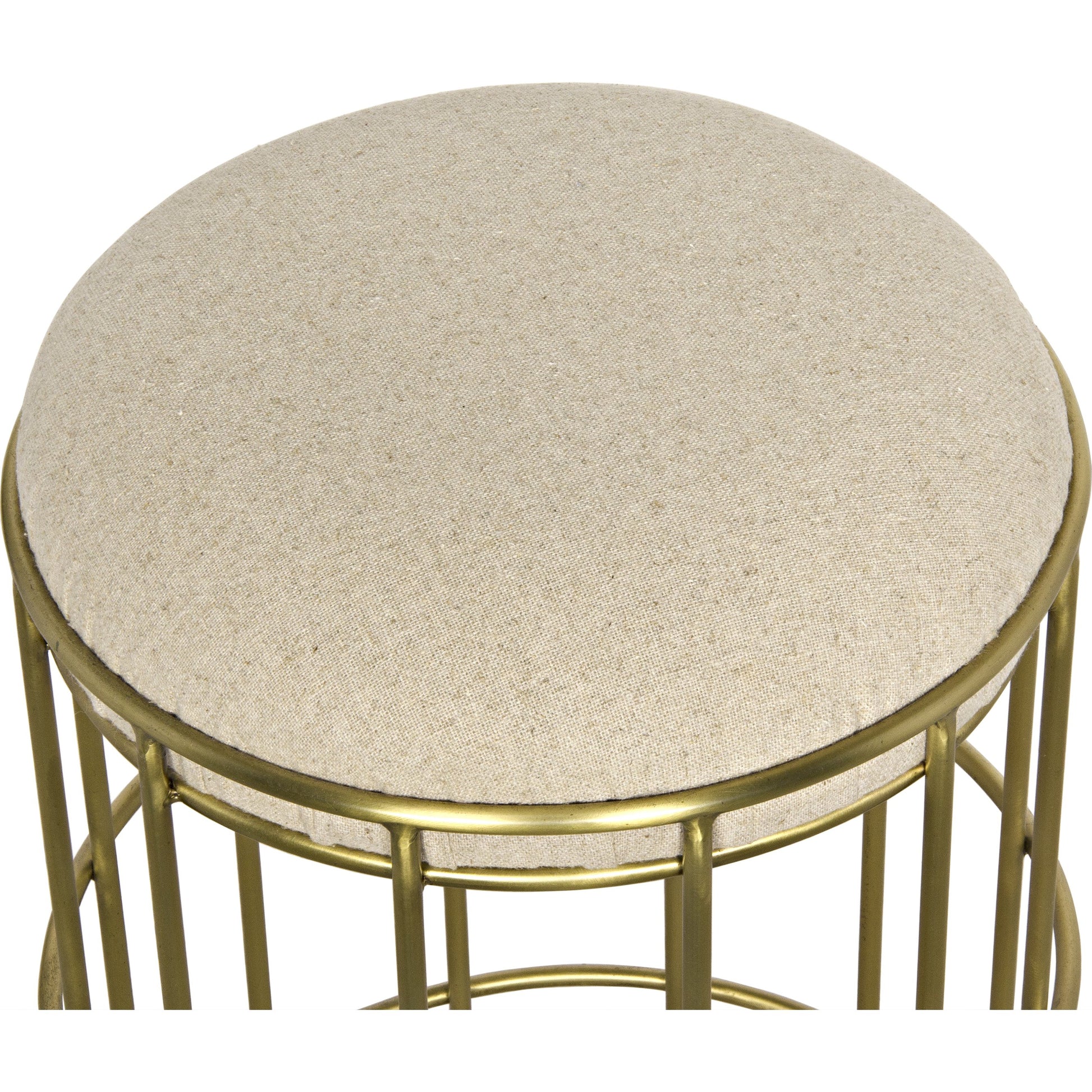 Ryley Counter Stool by Noir in gold. Made from metal in a modern style.