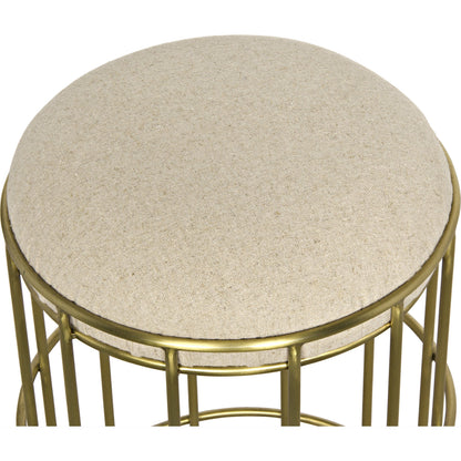 Ryley Counter Stool by Noir in gold. Made from metal in a modern style.