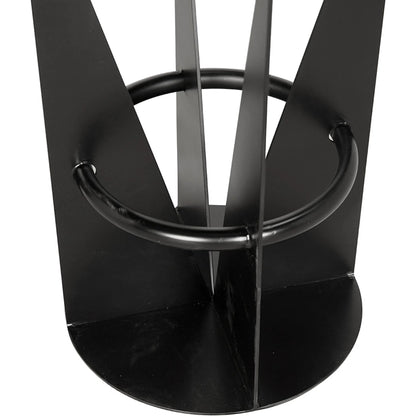 Nagoya Counter Stool by Noir in matte black. Made from iron, white oak in a unique style.