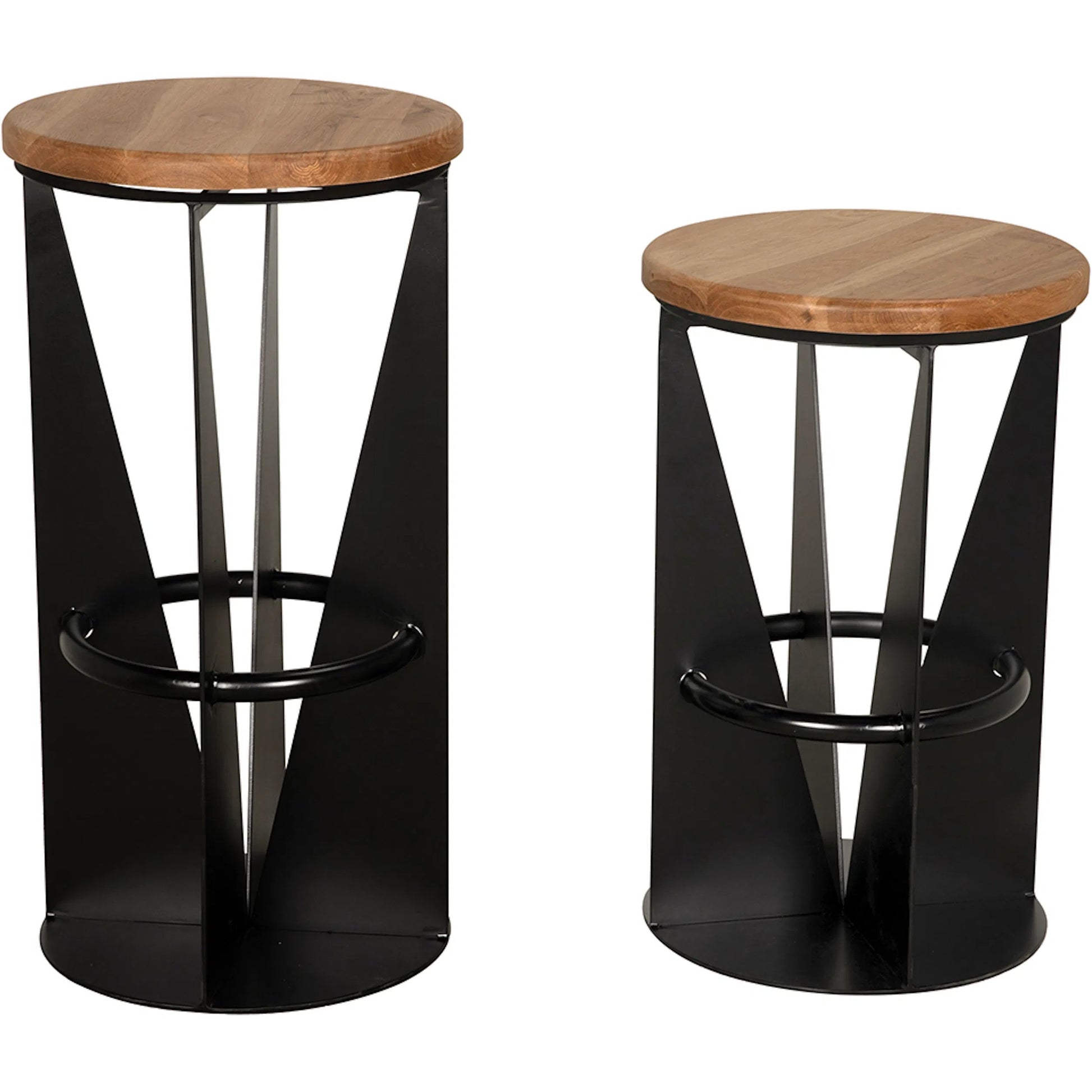 Nagoya Counter Stool by Noir in matte black. Made from iron, white oak in a unique style.