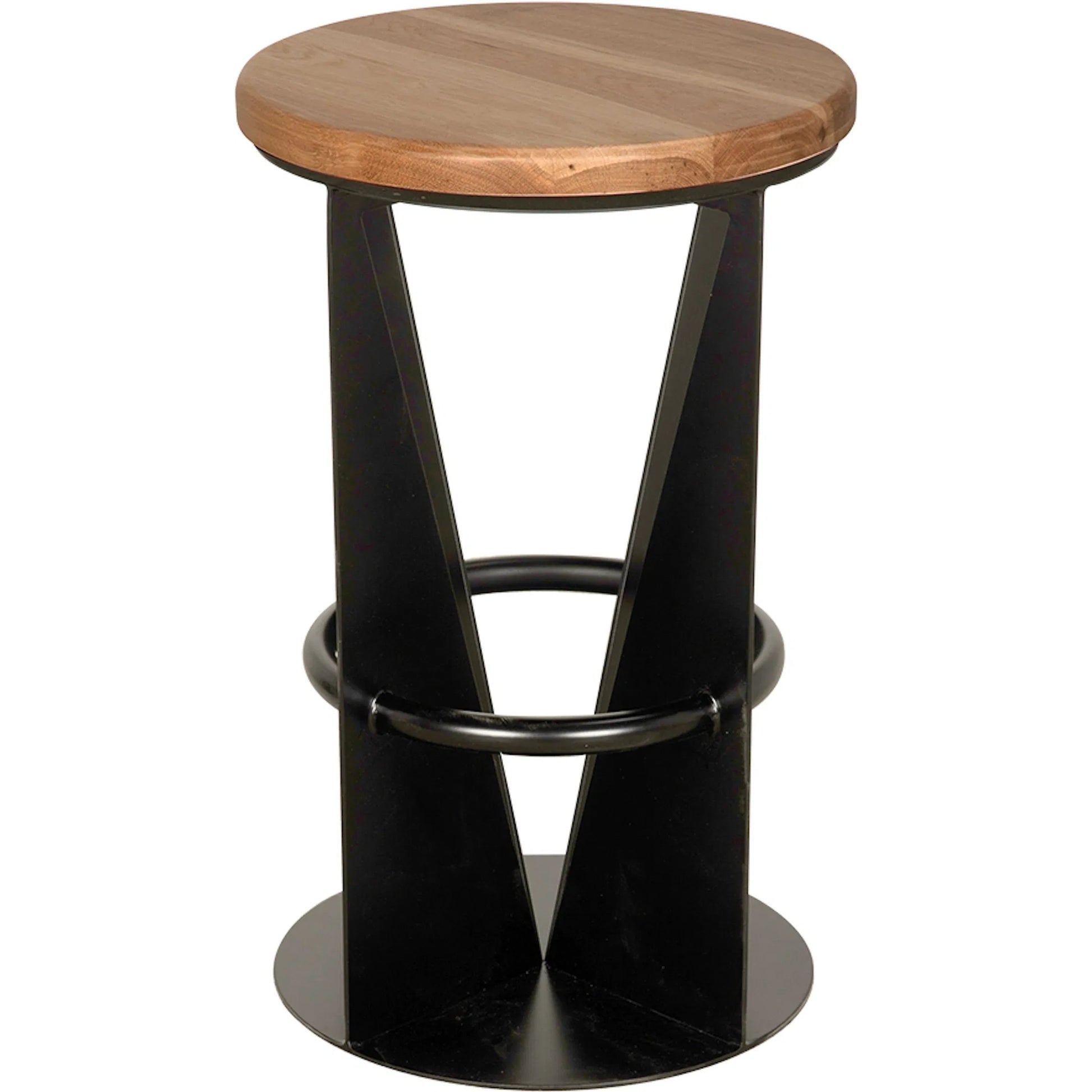 Nagoya Counter Stool by Noir in matte black. Made from iron, white oak in a unique style.