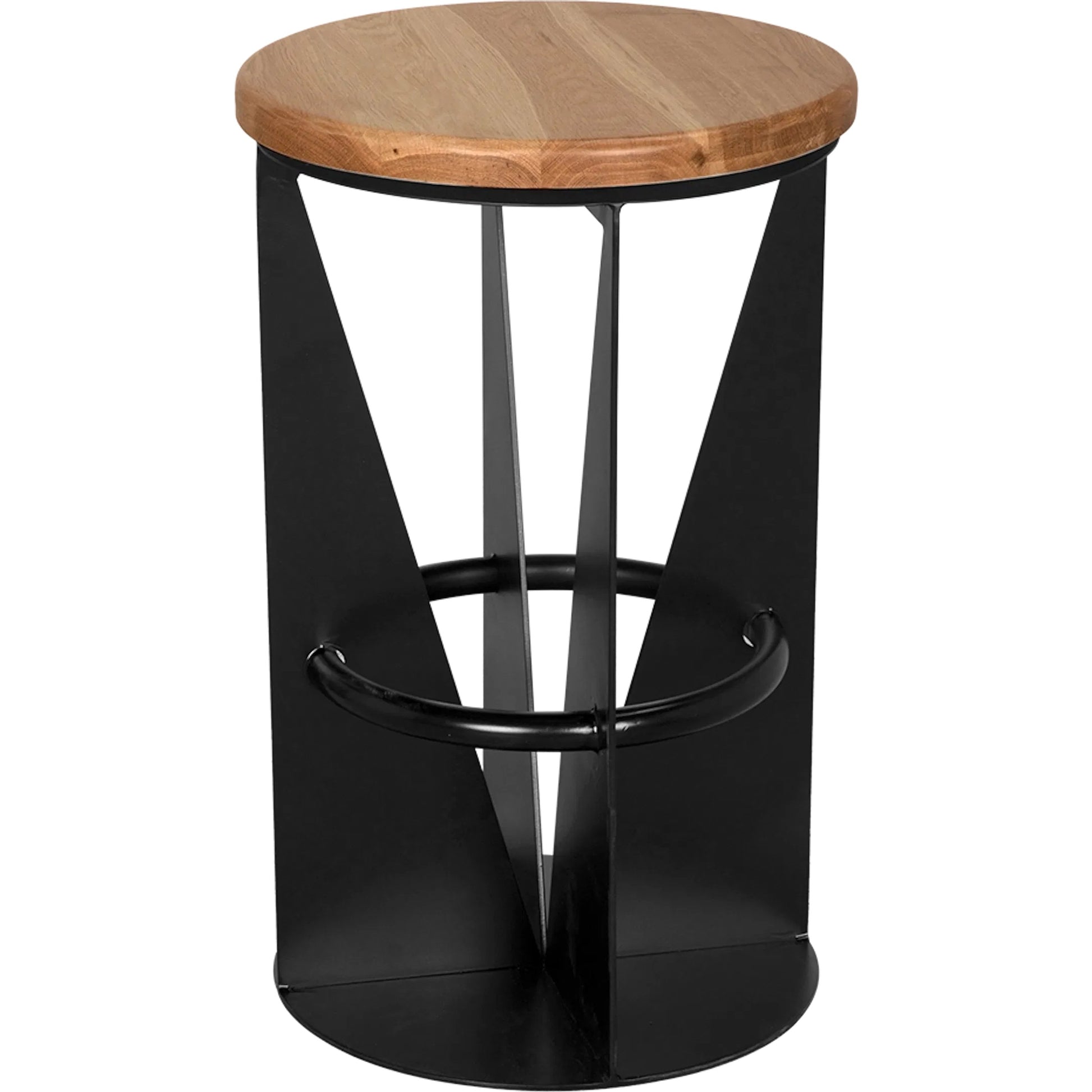 Nagoya Counter Stool by Noir in matte black. Made from iron, white oak in a unique style.