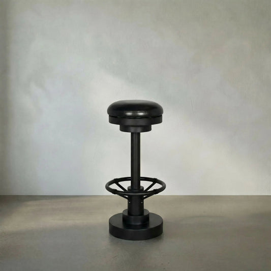 Brisbane Bar Stool by Noir in matte black. Made from iron in a modern style.