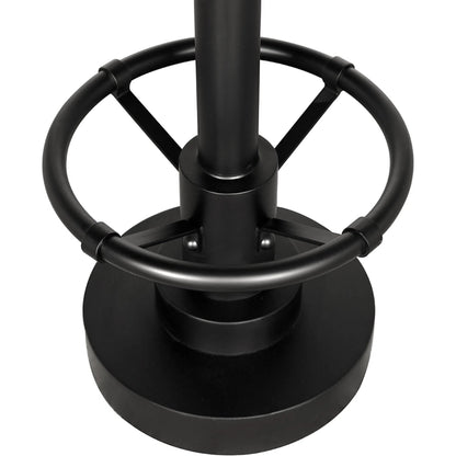 Brisbane Counter Stool by Noir in matte black. Made from iron, leather in a unique style.
