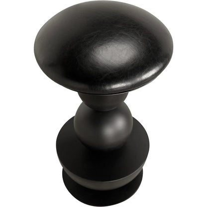 Perth Counter Stool by Noir in matte black. Made from iron, leather in a modern style.