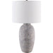 Gasius Accent Table Lamp by Livabliss in metallic, painted. Made from cement, linen, iron in a modern style.