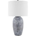 Gasius Accent Table Lamp by Livabliss in metallic, painted. Made from cement, linen, iron in a modern style.