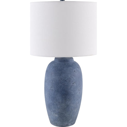 Gasius Accent Table Lamp by Livabliss in metallic, painted. Made from cement, linen, iron in a modern style.