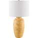 Gasius Accent Table Lamp by Livabliss in metallic, painted. Made from cement, linen, iron in a modern style.