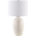 Gasius Accent Table Lamp by Livabliss in metallic, painted. Made from cement, linen, iron in a modern style.