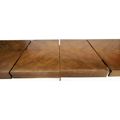 Toulouse Walnut Dining Table by Jonathan Charles in walnut. Made from walnut quarter figured veneer in a modern style.