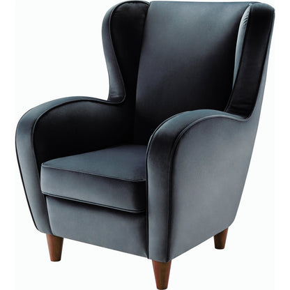 Giulietta Armchair - 497478 by Surya in medium gray, brown and painted. Made from polyester upholstery: polyester, rubber wood, polyurethane foam, dacron in a modern style.