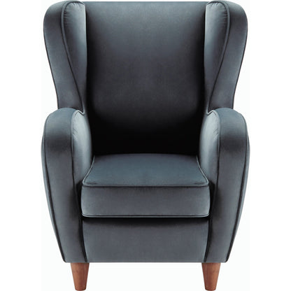 Giulietta Armchair - 497478 by Surya in medium gray, brown and painted. Made from polyester upholstery: polyester, rubber wood, polyurethane foam, dacron in a modern style.