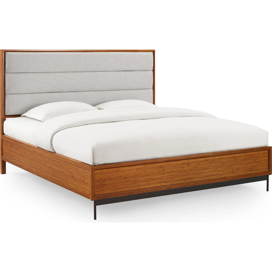 Taylor Bed by Greenington in amber. Made from solid moso bamboo, metal in a modern style.