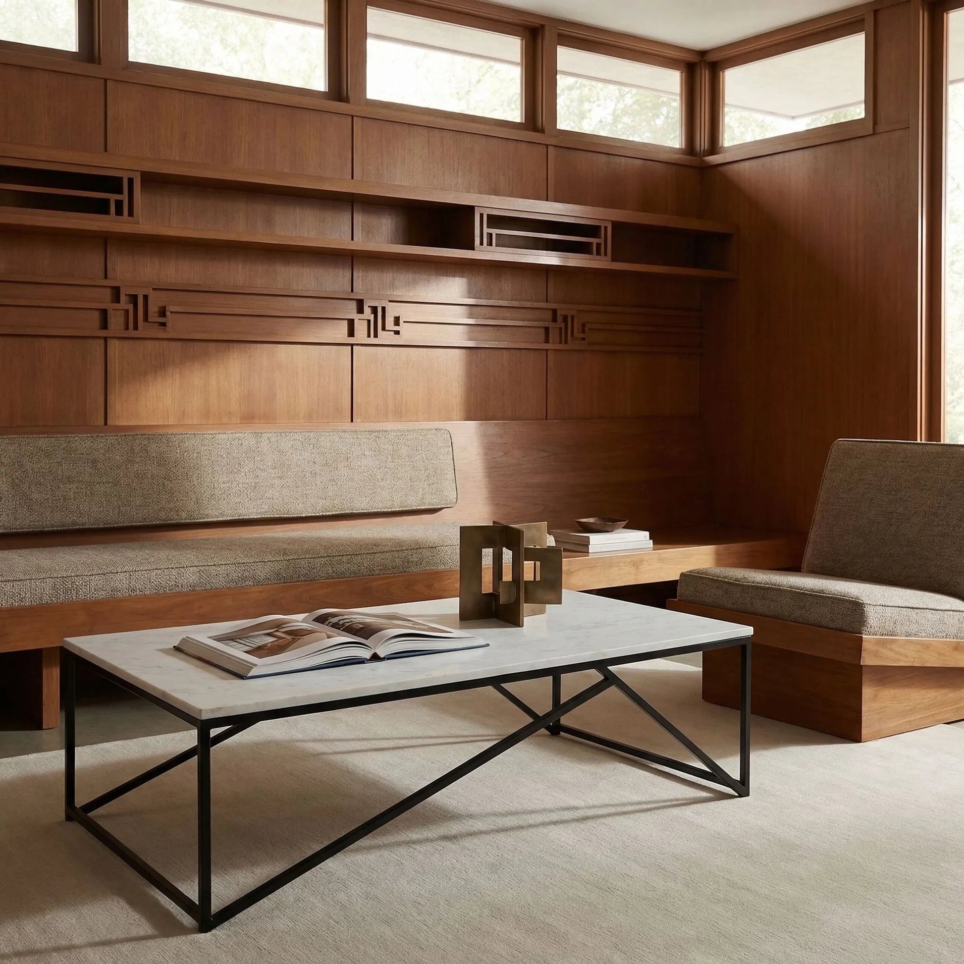 Molimo Coffee Table by Noir in metal, quartz. Made from metal, quartz in a modern style.