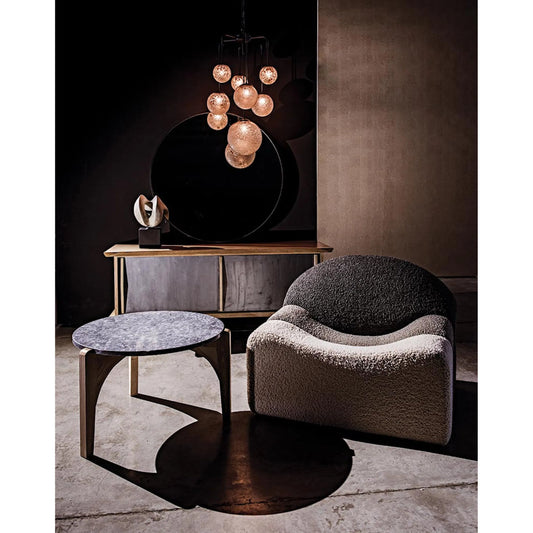Confucius Coffee Table by Noir in waxed. Made from elm, marble in a eclectic & global style.