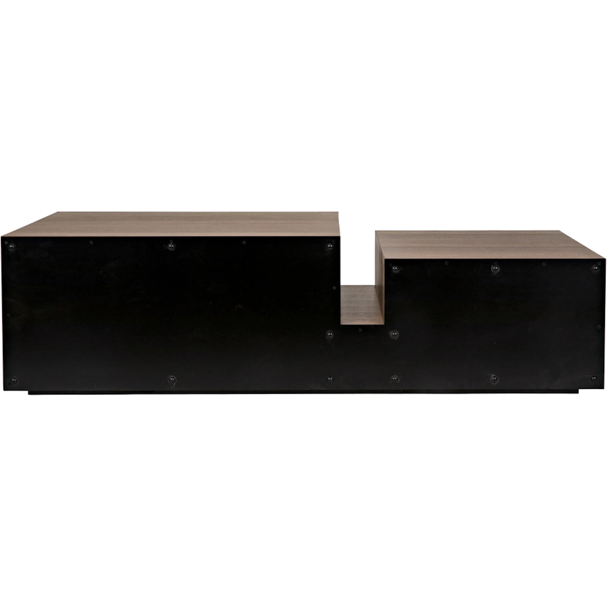 Nido Coffee Table by Noir in dark walnut, matte black. Made from walnut, metal in a modern style.