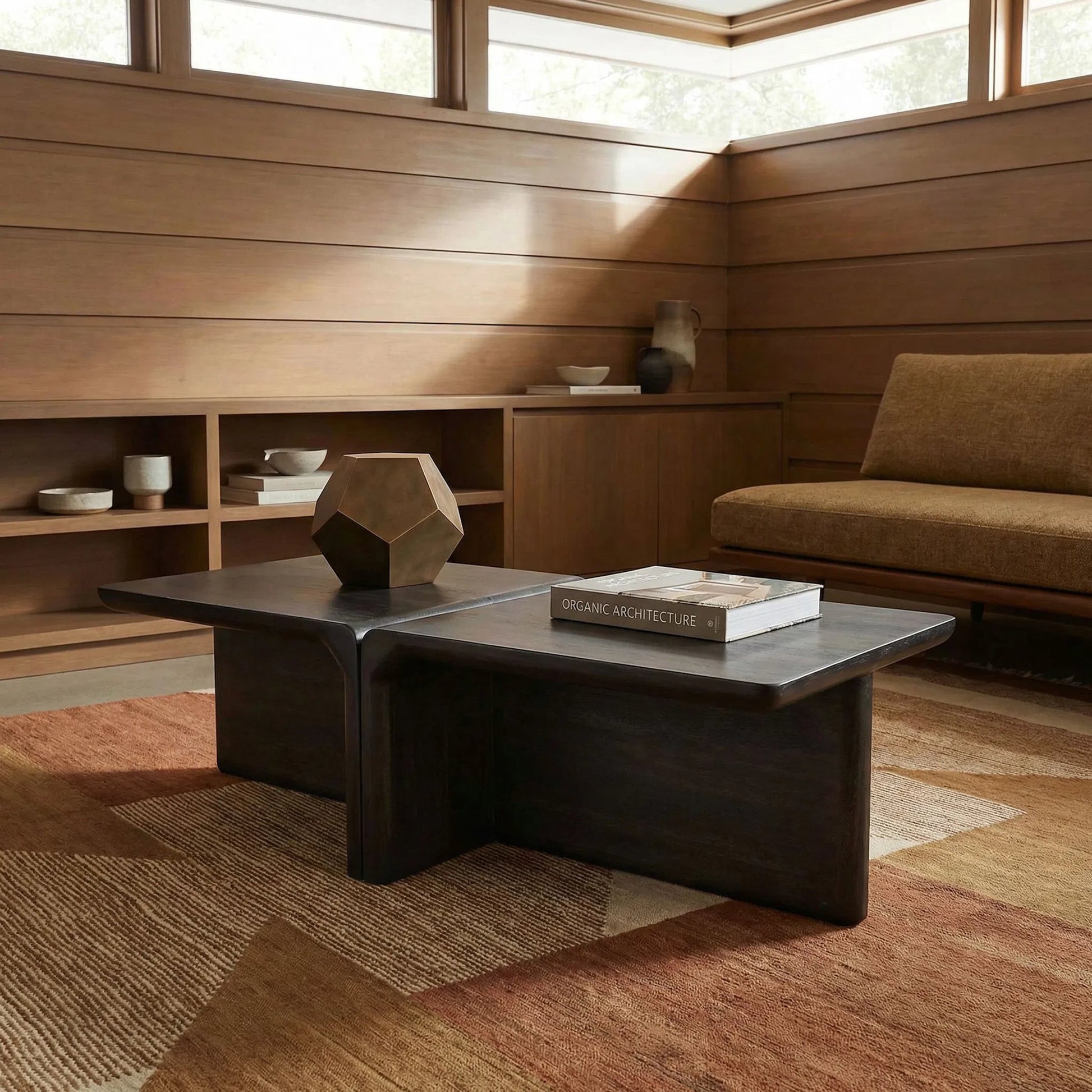 Hagen Coffee Table by Noir in ebony walnut. Made from walnut in a modern style.