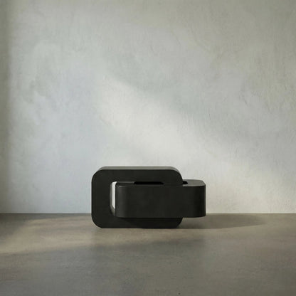 Nodum Accent Table by Noir in black metal. Made from metal in a modern style.