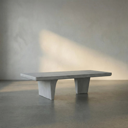 Ward Coffee Table by Noir in white wash. Made from mahogany and veneer in a eclectic & global style.