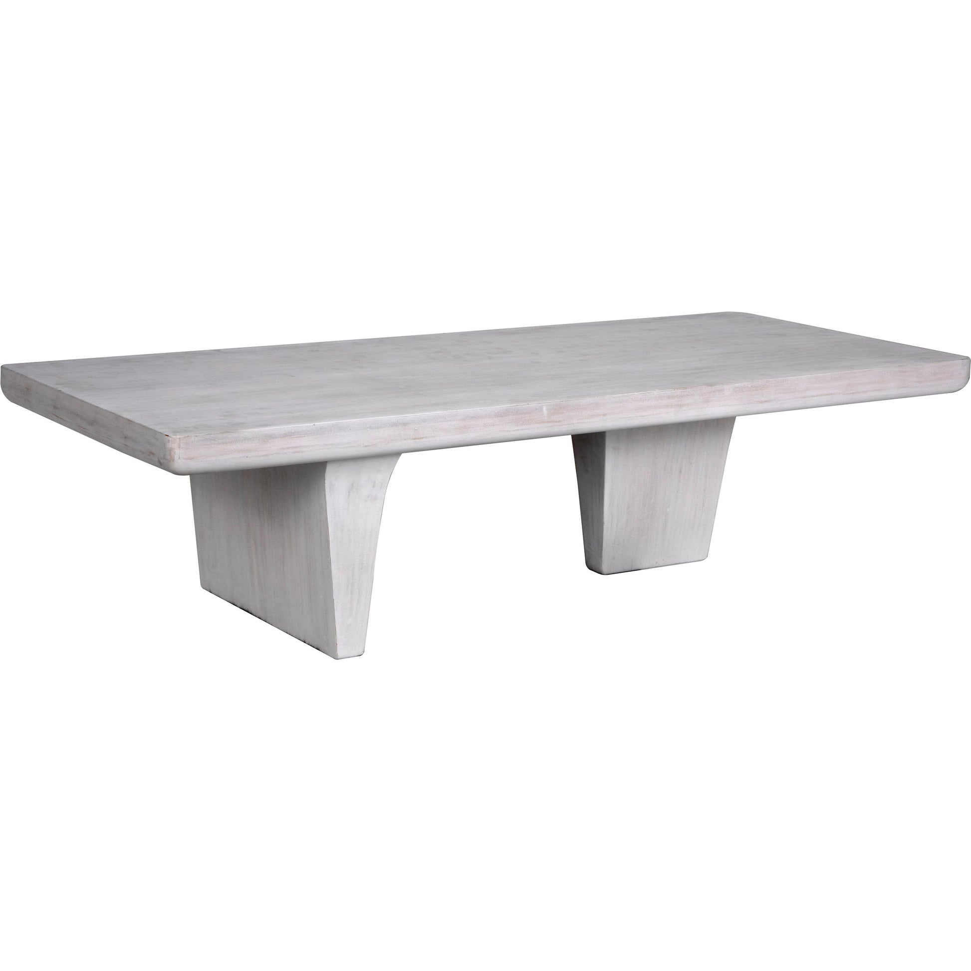 Ward Coffee Table by Noir in white wash. Made from mahogany and veneer in a eclectic & global style.