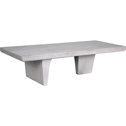 Ward Coffee Table by Noir in white wash. Made from mahogany and veneer in a eclectic & global style.