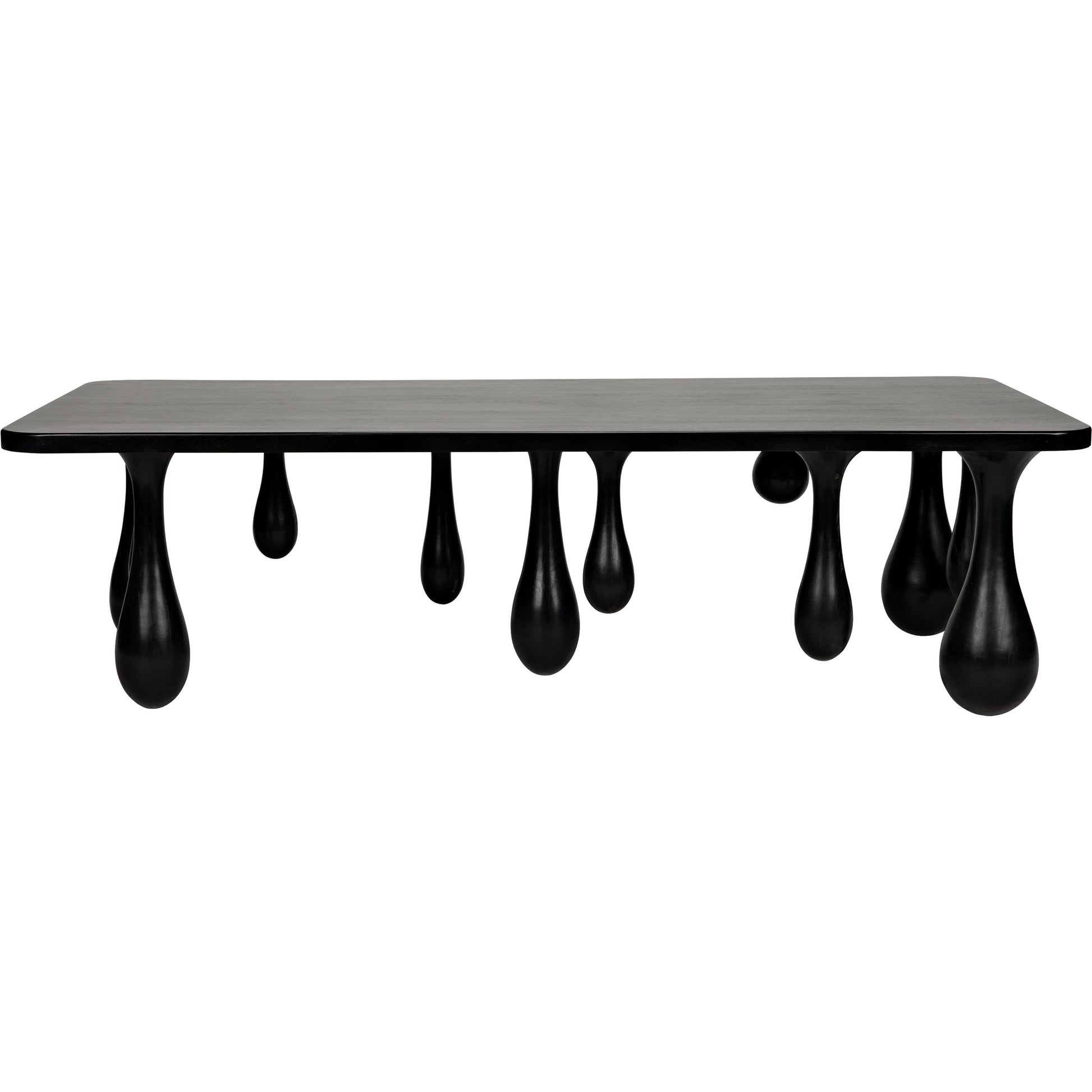 Drop Coffee Table by Noir in hand rubbed black. Made from mahogany in a modern style.