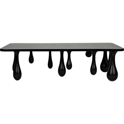 Drop Coffee Table by Noir in hand rubbed black. Made from mahogany in a modern style.