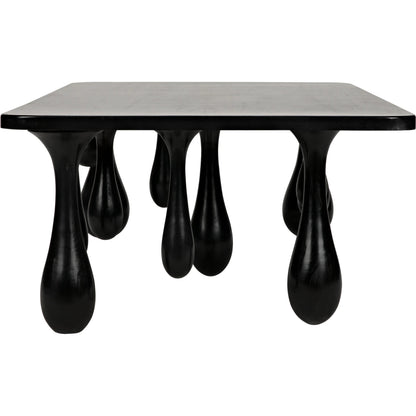 Drop Coffee Table by Noir in hand rubbed black. Made from mahogany in a modern style.