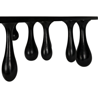Drop Coffee Table by Noir in hand rubbed black. Made from mahogany in a modern style.