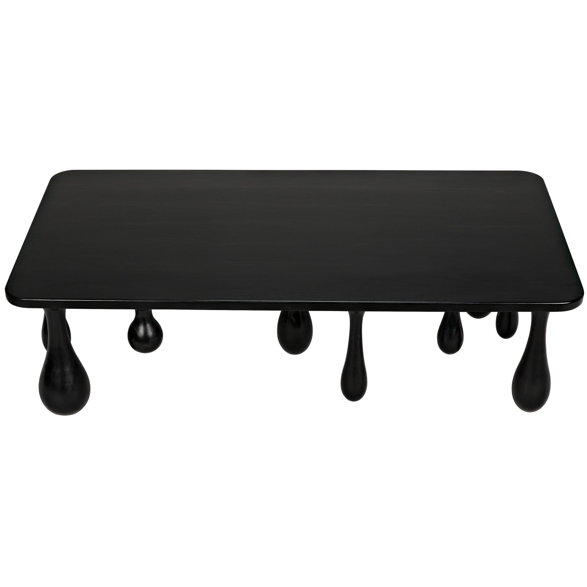 Drop Coffee Table by Noir in hand rubbed black. Made from mahogany in a modern style.