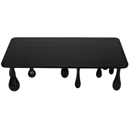 Drop Coffee Table by Noir in hand rubbed black. Made from mahogany in a modern style.